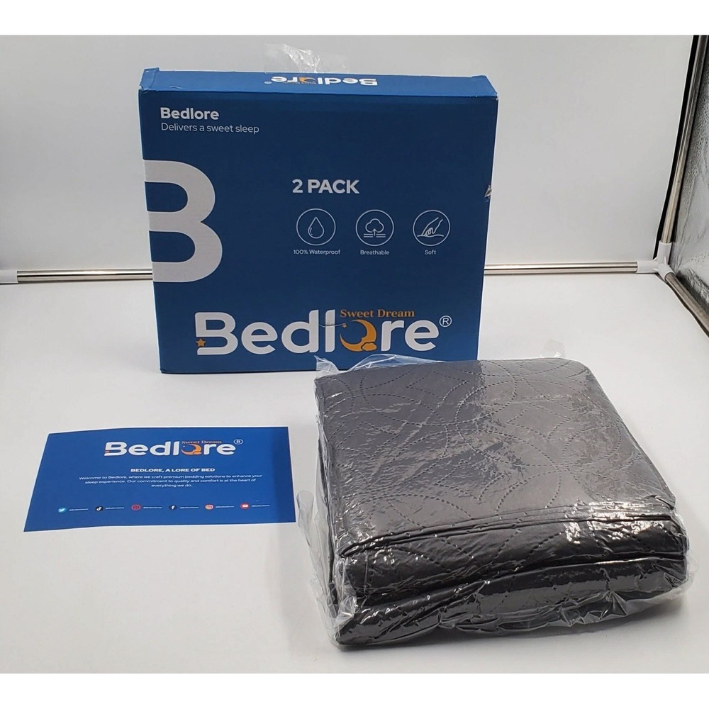 Bedlore 2 Pack Waterproof Mattress Protector Twin Size Mattress Pad With Deep Po